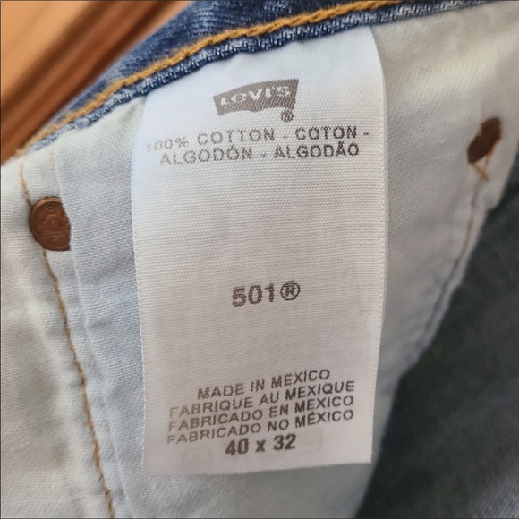 Levi’s Red Tab 501 Button up vintage Blue Jeans W 40 x L 32 - Picture 7 of 10
